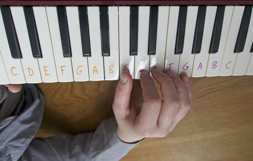 melodica keyboard hand position