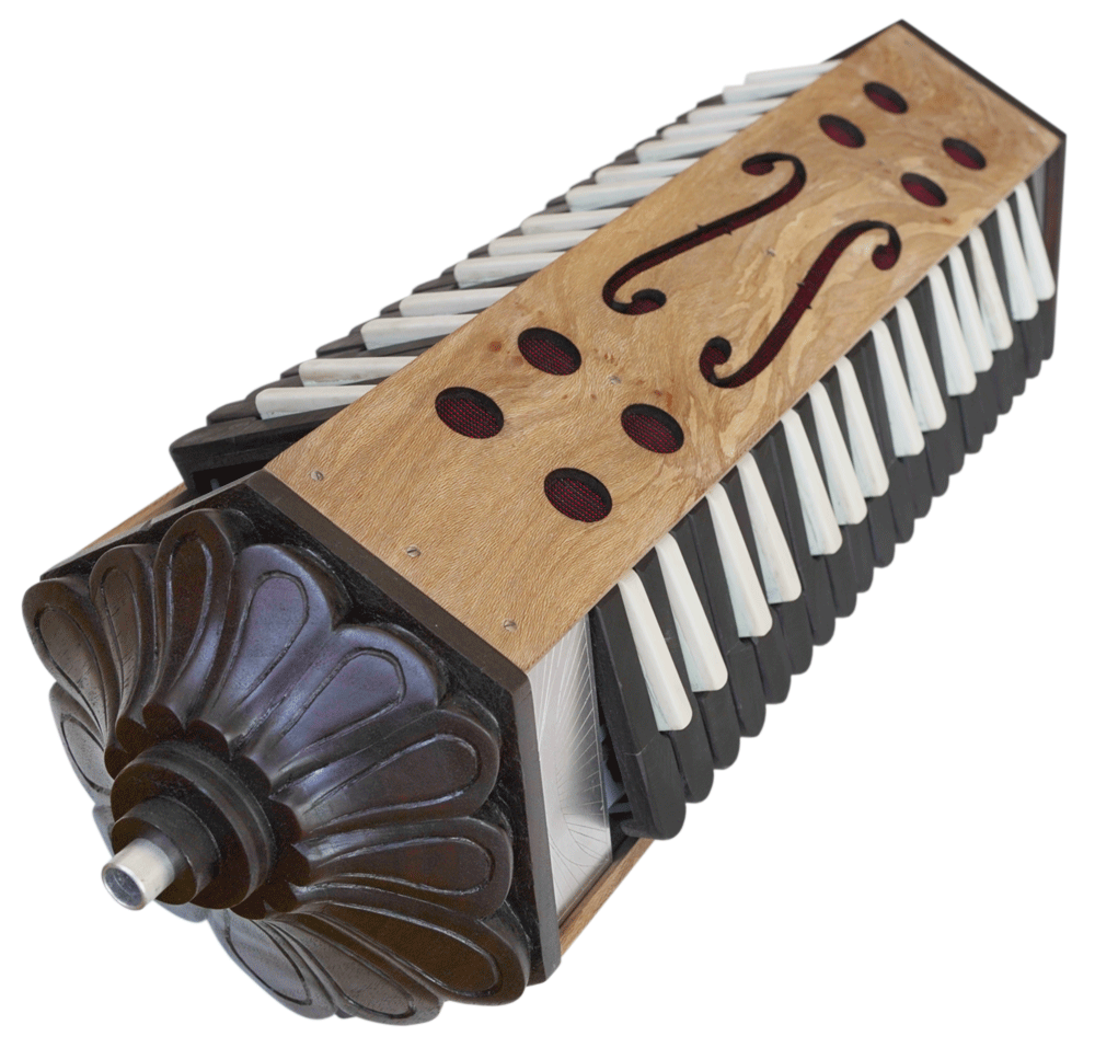 The Unola double keyboard melodica with heated reeds